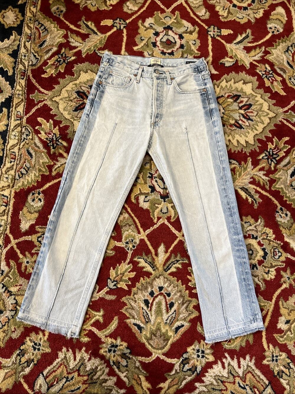 Citizens Of Humanity Jeans 27 Premium Vintage Button Fly Gia 2 Tone Some Wear